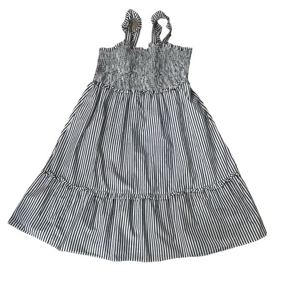 Draper James Smocked Tiered Striped Sleeveless Ruffled Midi Dress Size 1X* - Picture 1 of 10
